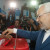 Rashid al-Ghannushi votes for Tunisian parliamentary election