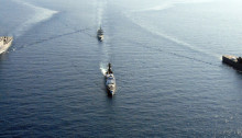 080629-G-9409H-602
SOUTH CHINA SEA (June 29, 2008) U.S. Navy and Republic of Singapore ships steam through the South China Sea for the second of two combined Republic of Singapore and United States naval formations during a division tactics exercise during Cooperation Afloat Readiness and Training (CARAT) 2008. CARAT is an annual series of bilateral military training exercises between the United States and several Southeast Asian nations. U.S. Coast Guard photo by Public Affairs Specialist 3rd Class Angela Henderson (Released)